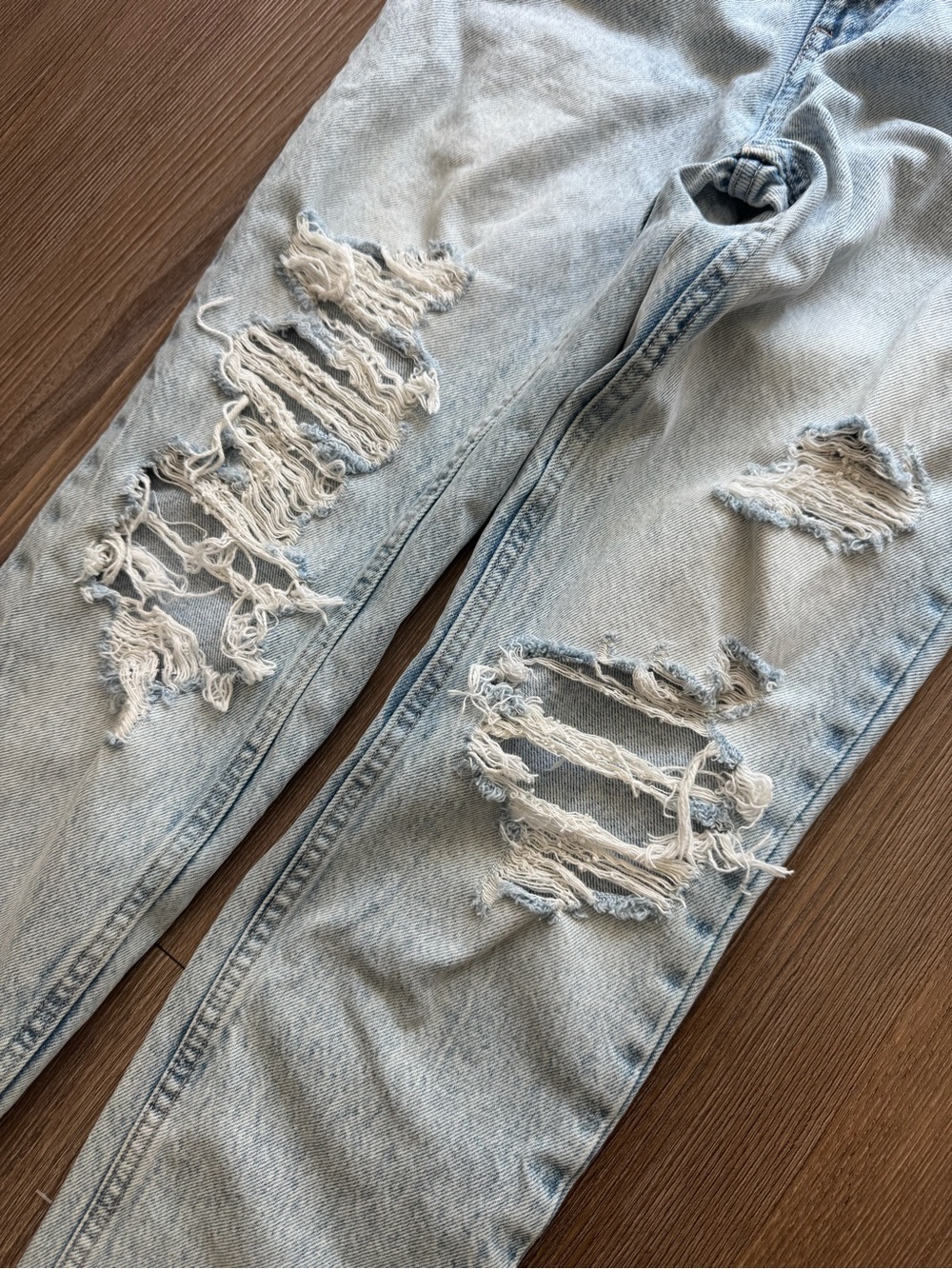 Zara Light Blue Distressed Jeans